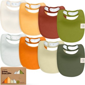 KeaBabies 8pk Organic Baby Bibs for Boy, Baby Drool Bib for Baby Boys and Girls, Newborn Teething Bibs - 1 of 4