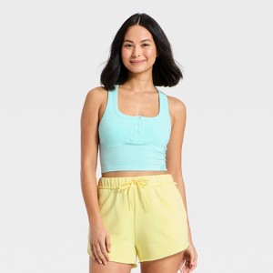 Women's Seamless Henley Support Tank Top - JoyLab™ - 1 of 3