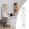 CAVINAS Home Office Desk Modern Wall-Mounted Desk with Storage Shelves and Foldable Design for Office, Study - 2 of 4