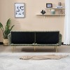 79 inch Polyester sofa bed, foldable double sofa bed with folding armrests, suitable for living rooms and small spaces - 4 of 4