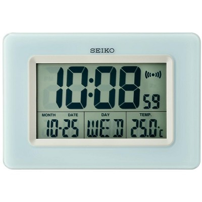 Seiko 6" Yanai Bedside Alarm,  - Light Blue