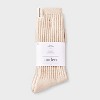 Women's Ultra Soft Ribbed Cushioned Slouch Crew Socks with Woven label - Auden™ 4-10 - 2 of 4