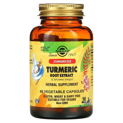 Solgar Turmeric Root Extract, 60 Vegetable Capsules (400 mg per Capsule)