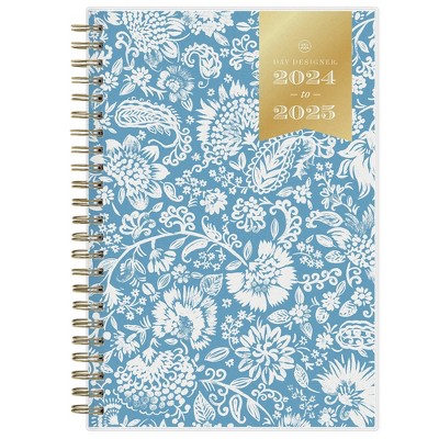 Day Designer 2024-25 Weekly/Monthly Planner 8"x5" Wirebound Frosted Lalia Blue: Academic Planner, July-June, Adult