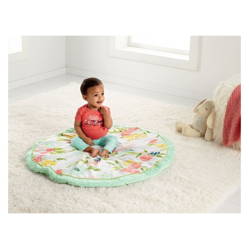 Round Activity Playmat Floral - Cloud Island&#8482; Pink/Light Green, 4 of 5