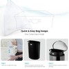 Home Zone Living 12 Gallon Semi-Round Stainless Steel Kitchen Trash Can with Step Pedal and Soft Close Lid, Black - 4 of 4