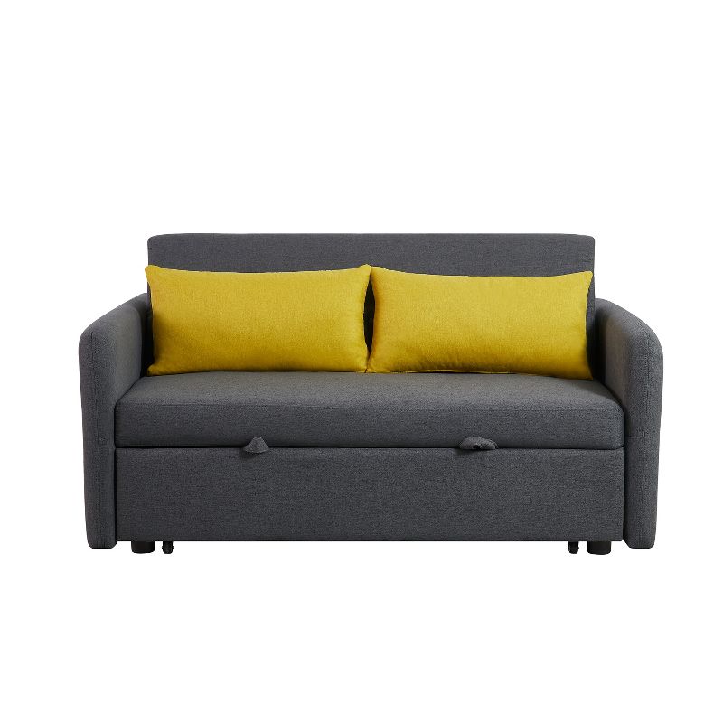 55.5" Pull Out Sleeper Sofa with USB Charge-ModernLuxe, 4 of 12