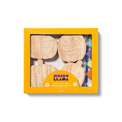 4pk Paint Your Own Wood Pumpkin Patch Kit - Mondo Llama™