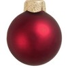 Northlight 40ct Bordeaux Red Matte Glass Christmas Ball Ornaments 1.5" (40mm) - 2 of 4