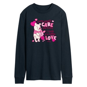 Men's - Winnie the Pooh - Care Too Much Called Love Long Sleeve Graphic T-Shirt - 1 of 3