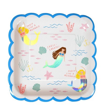 Meri Meri - Let's be Mermaids Large Plates Duo - TWO Pack Set