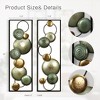 LuxenHome 2-Pc Multi-Color Circles Abstract Rectangular Metal Open Wall Decor Set Multicolored - 3 of 4