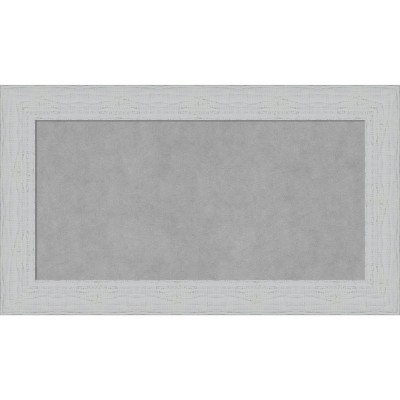 Shiplap White Wood Framed Magnetic Board 28 x 16 in.