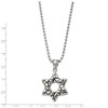 Black Bow Jewelry Men's Stainless Steel Antiqued 3D Star of David Necklace, 24 Inch - 3 of 4