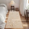 Acekool Washable Runner Rug 2x6, Modern Abstract Non Slip Low Pile Foldable Entryway Hallway Carpet, Soft Indoor Mat for Kitchen, Laundry, Orange - 3 of 4