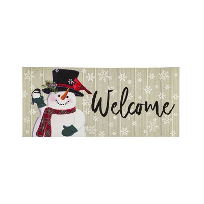 Evergreen Let it Snow! Sassafras Indoor Outdoor Switch Doormat 1'10"x10" Multicolored