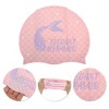 Unique Bargains Silicone Waterproof Fish Tail Swim Cap Pink Purple 1 Pc - 3 of 4