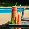 Le'raze 20oz Glass Water Bottle Tumbler Cup with Glass Straw, Bamboo Lid & Base + Protective Silicone Sleeve - BPA Free - Amber - 4 of 4