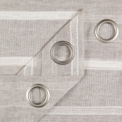 Taupe Sheer Polyester Grommet Window Panels, 52 x 63 Inches