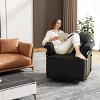 Modern Swivel Accent Chair with 360 Degree Rotation,Upholstered Armchair with Metal Legs,Accent Chair for Living Room or Office-Coolbibila - 3 of 4