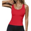 Zeagoo Womens Tank Tops Scoop Neck Ribbed Sleeveless Top Casual Basic Slim Fitted Knit Cami Tee Shirts - 4 of 4