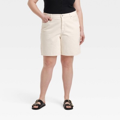 Women's High-Rise 90's Baggy Denim Bermuda Shorts - Universal Thread™