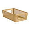 Perforated Metal Storage Bin with Handles - 2 of 4