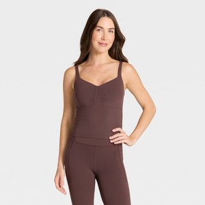 Women's Everyday Soft Ruched Cami Tank Top - All In Motion™ - 1 of 4