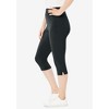 Woman Within Women's Plus Size Stretch Cotton Capri Legging - 4 of 4