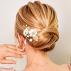 Unique Bargains Women's Bride Wedding Rhinestone Hair Combs 4 Pcs - 3 of 4
