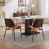 Ridstar 2 Piece Modern Dining Chairs, Armless Chair For Dining Room-Orange - 3 of 4
