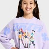 Girls' KPop Demon Hunters Huntrix Graphic Pullover Sweatshirt - Lilac Purple - 2 of 4