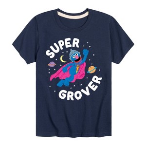 Boys' - Sesame Street - Super Grover Short Sleeve Graphic T-Shirt - 1 of 4
