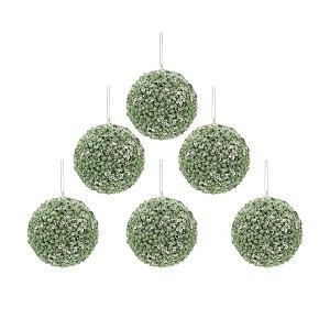 NAYSAYE Party Decoration and Accessories Christmas Ball Hanging Ornament Set for Holiday Celebration and Christmas, Green, 3.9"*3.9"*0.28" - 1 of 4