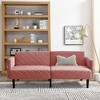 GDFStudio Susie Convertible Velvet Tufted Twin XL Sofa Bed with Adjustable Armrests Backrest - 2 of 4