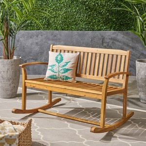 Gulches ROCKING LOVESEAT for Patio, Outdoor, Garden, Poolside - 1 of 4