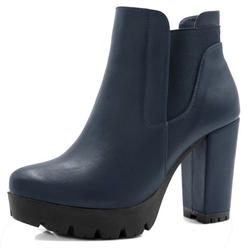 Womens navy 2024 blue chelsea boots