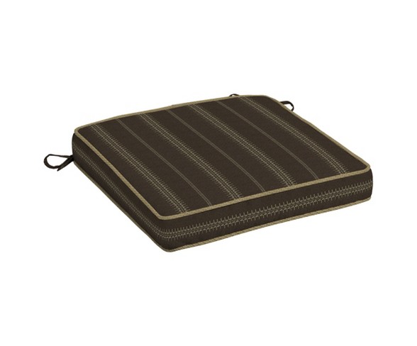 Trevor Stripe Espresso Seat Cushion - Bombay&#174; Outdoors