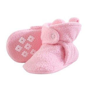 Little Treasure Baby and Toddler Girl Cozy Fleece Booties, Light Pink - 1 of 1