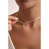 Dainty Cross Necklace for Women, 14K Gold Plated or Sterling Silver Pendant Gold CZ Cross - 3 of 4