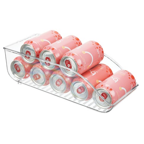 Mdesign Long Plastic Soda Can Dispenser Storage Organizer