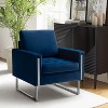 Idmon Modern Tufted Wooden velvet Club Chair with Metal Legs for Bedroom and Living Room| ART OF LIVING DESIGNS - 2 of 4