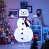 Costway 6ft Lighted Pop-Up Christmas Snowman with  Hat and Scarf 180 Pre-Lit LED Lights - 4 of 4