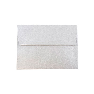 JAM Paper A6 Metallic Invitation Envelopes 4.75 x 6.5 Stardream Silver GCST659