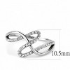 Slickblue Stylish Polished Stainless Steel Women's Ring with Clear CZ, Perfect for Any Occasion, Sizes 5-10 - 3 of 4