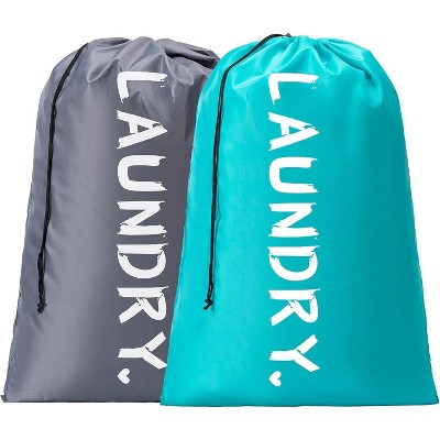 2 Pack XL Travel Laundry Bag, Dirty Clothes Organizer ,Travel Essentials 24" x 36"