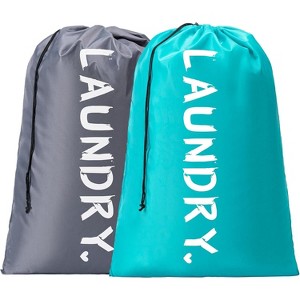2 Pack XL Travel Laundry Bag, Dirty Clothes Organizer ,Travel Essentials 24" x 36" - 1 of 4