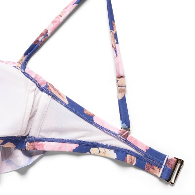 Shade & Shore Women's Post Mastectomy Flounce Bandeau Bikini Top Floral - Shade & Shore™ Multi M — фото 3