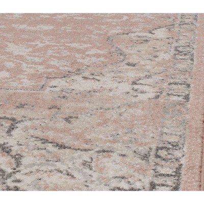 Majestic Grey Square Synthetic 6'x6' Easy-Care Area Rug