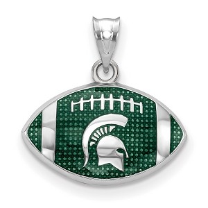 Black Bow Jewelry Sterling Silver Michigan State Spartans NCAA Small Pendant - 1 of 3